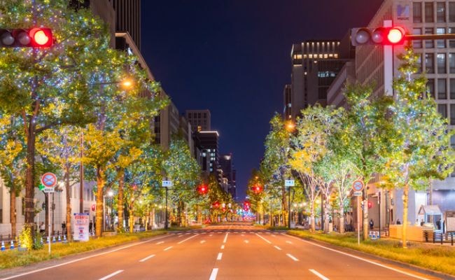 年末　御堂筋　イルミネーション